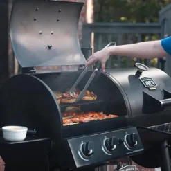 Oklahoma Joe’s Canyon Charcoal and Propane Gas Combination Smoker and Grill Black