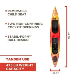 Old Town Dirigo Tandem Plus Recreational Kayak Sunrise