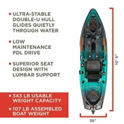 Old Town Sportsman PDL 106 Pedal Fishing Kayak Photic Camo