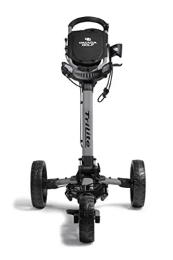 OMADA GOLF Trilite Golf Push Cart | Lightweight Folding Stand | Grey/Black
