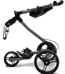 OMADA GOLF Trilite Golf Push Cart | Lightweight Folding Stand | Grey/Black