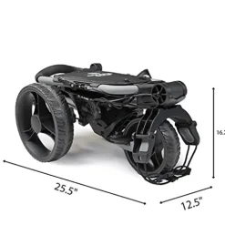 OMADA GOLF Trilite Golf Push Cart | Lightweight Folding Stand | Grey/Black