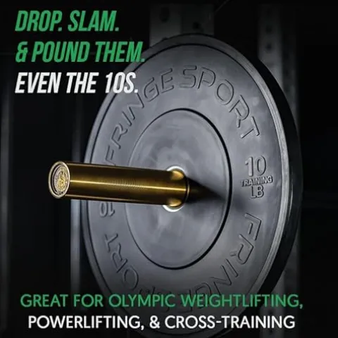 OneFitWonder Black Bumper Plate Sets – 460 lbs for Weightlifting & Strength Training