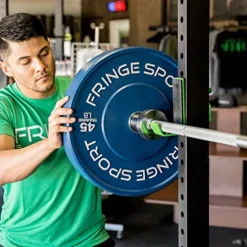 OneFitWonder Bumper Plate Set – Virgin Rubber w/ Steel Insert – Low Odor + Dead Bounce – Crossfit, Olympic Weightlifting, & Strength Training – 260 lbs