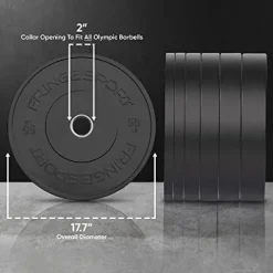 OneFitWonder Bumper Plate Set 190 lbs Black
