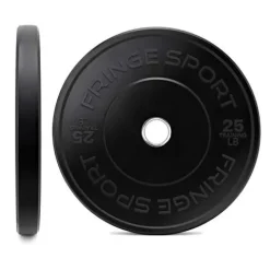 OneFitWonder Fringe Sport Bumper Weight Plate Sets – Low Odor Virgin Rubber – 370lbs