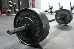 OneFitWonder Fringe Sport Bumper Weight Plate Sets – Low Odor Virgin Rubber – 370lbs