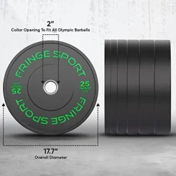 OneFitWonder Fringe Sport Contrast Bumper Plates Set 260 lbs