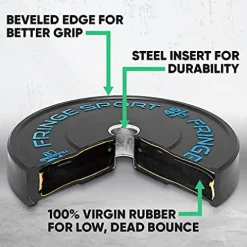 OneFitWonder Fringe Sport Contrast Bumper Plates Set 260 lbs