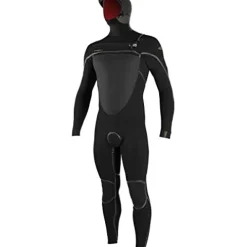 O’Neill 5.5/4 Psycho Tech Chest Zip Hooded Wetsuit 2022 – LT Black/Black