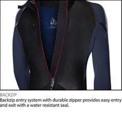 O’NEILL Girl’s Epic 4/3mm Back Zip Full Wetsuit Navy/Black/Dayglo