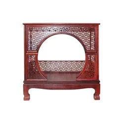 orientliving Chinese Rosewood Furniture Canopy Bed Miniature Display Brown