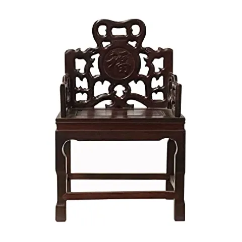 orientliving Chinese Rosewood Handmade Miniature Armchair Display Decor Art AWS1915 Brown