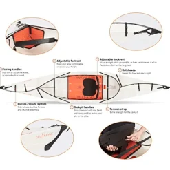 Oru Kayak Beach LT Folding Portable Lightweight Kayak White