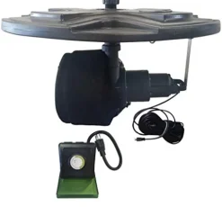 Outdoor Water Solutions 1HP Decorative Pond Floating Eco Fountain with Color Changing Lights Black