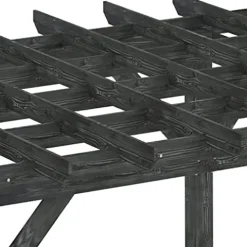 Outsunny 12′ x 10′ Weather-Resistant Cedar Wood Patio Pergola Black