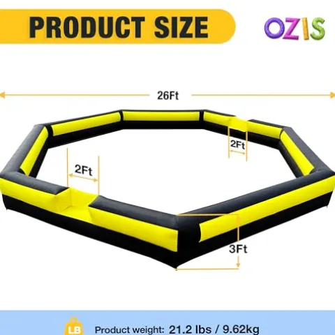 OZIS 26FT Inflatable Gaga Ball Pit with Built-in Blower for Indoor/Outdoor Activities