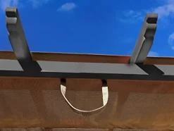 Paragon Outdoor 11’ x 11’ Florence Aluminum Pergola with Retractable Canopy Cocoa