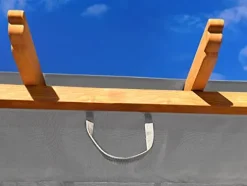 Paragon Outdoor 11′ x 16′ Florence Aluminum Pergola with Gray Canopy