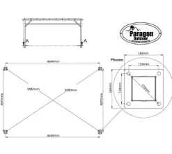 Paragon Outdoor 11’ x 16’ Florence Aluminum Pergola with Retractable Canopy Cocoa
