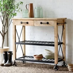 Park Hill Collection Garden Potting Cart Natural