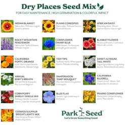 Park Seed Wildflower Garden Mixture Easy Grow Dry Places Mix 25 lbs