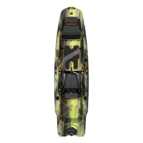 Pelican Catch Mode 110 Fishing Kayak – Premium Angler Kayak with Lawnchair Seat – 10.5 Ft., Venom