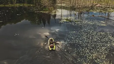 Pelican Catch Mode 110 Fishing Kayak – Premium Angler Kayak with Lawnchair Seat – 10.5 Ft., Venom