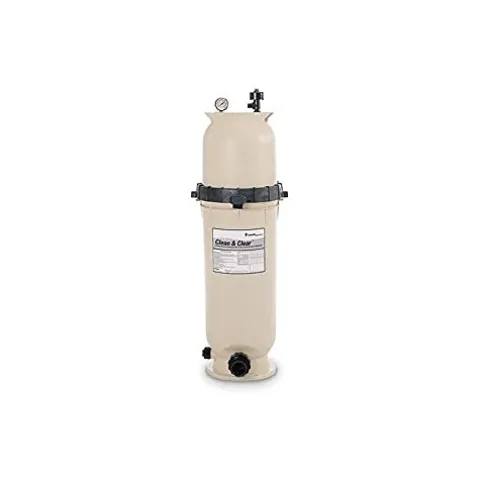 Pentair Clean & Clear Fiberglass Reinforced Polypropylene Tank Cartridge Pool Filter 100 Sq Ft, 100 GPM Almond