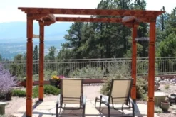 Pergola Southwestern Style Rustic Carved Gazebo 10×10