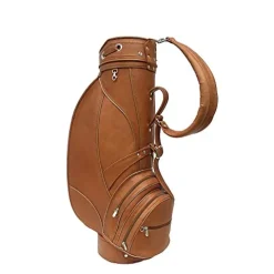 Piel Leather Deluxe 9in Golf Bag Brown