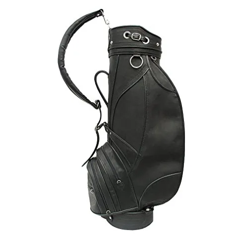 Piel Leather Deluxe 9in Golf Bag Black