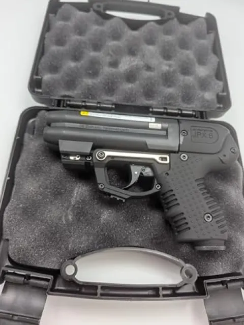 Piexon Firestorm JPX 6 Compact Pepper Spray Gun with LED Laser Black