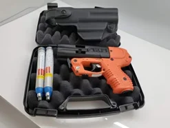 Piexon JPX4 C2 Defender Pepper Spray Gun Bundle with LED Laser Safety Orange
