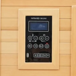 PioneerWorks 2024 Upgrade 2 Person Low EMF Infrared Sauna with MP3 Connection – Wood Color