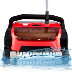 PioneerWorks Robotic Pool Vacuum Cleaner 130W Wall Climbing Red