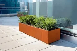 Plantercraft Corten Steel Rectangle Planter Brown 60″ x 20″ x 24