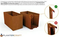 Plantercraft Corten Steel Square Cube Planter Natural