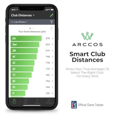 PlayBetter Arccos Smart Sensors (Gen3+) & Arccos Link Pro Gift Box Bundle – Set of 14 Golf Shot Tracker System, A.I. GPS Rangefinder – Includes PlayBetter Portable Charger, Wall Adapter & Hard Case, Gift Box with Arccos Link Pro
