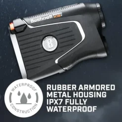 PlayBetter Bushnell Golf Pro X3+ Plus Golf Laser Rangefinder Bundle – Slope-Switch, Dual Display, PinSeeker with Visual JOLT, Accurate Readings – Includes PlayBetter Microfiber Towel & Extra Battery Rangefinder Bundle