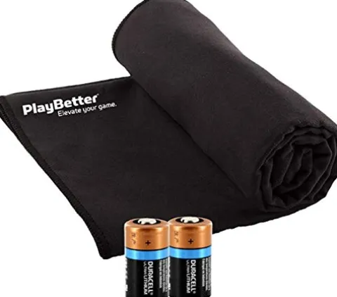 PlayBetter Bushnell Tour V5 Golf Laser Rangefinder Patriot Pack Bundle Standard – Patriot Pack, Towel & Extra Battery