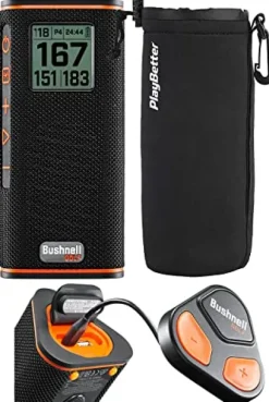 PlayBetter Bushnell Wingman View Golf Speaker Bundle Wingman View & Protective Pouch Wingman View