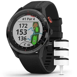 PlayBetter Garmin Approach S62 Premium Golf GPS Watch (Black Bundle) – Virtual Caddie, Mapping, Full Color Screen – Club Tracking Sensors, Screen Protectors, Portable Charger