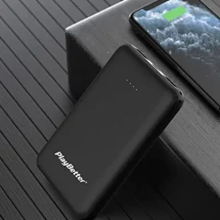 PlayBetter Garmin Approach Z82 Golf Range Finder with Slope & Image Stabilization – Bundle with Portable Charger & Towel