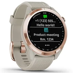 PlayBetter Garmin Approach S42 Womens Golf GPS Watch Rose Gold/Light Sand
