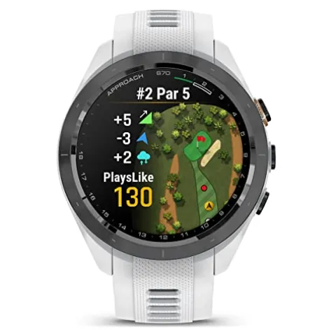 PlayBetter Garmin Approach S70 Golf GPS Watch Bundle White