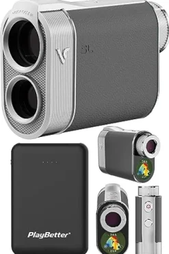 PlayBetter Voice Caddie SL3 Active Hybrid GPS Golf Rangefinder +Charger Bundle