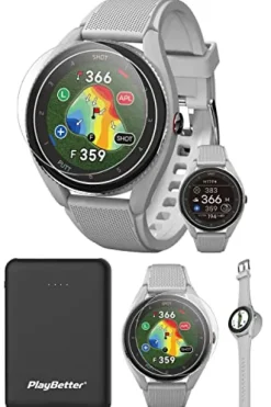 PlayBetter Voice Caddie T9 GPS Golf Watch Gray