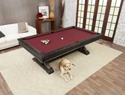 Playcraft Brazos River 8′ Slate Pool Table Weathered Black Brown