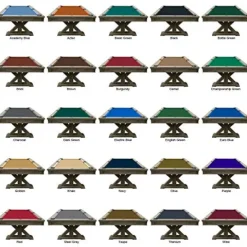 Playcraft Brazos River 8′ Slate Pool Table Weathered Gray